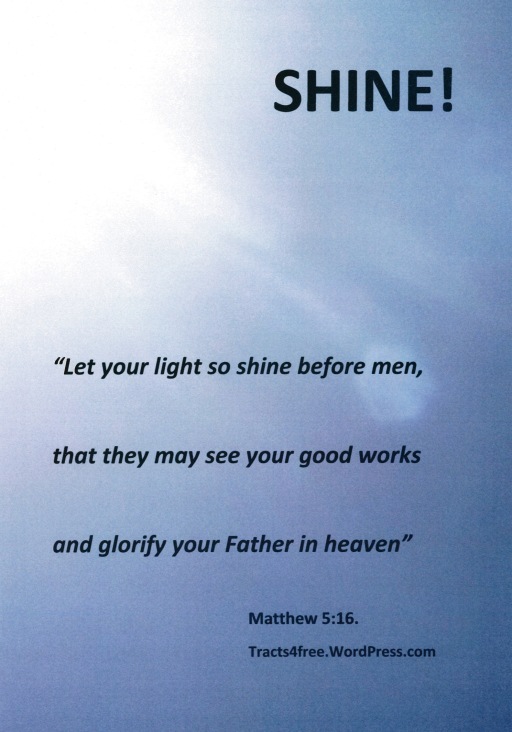 Let your light shine poster.